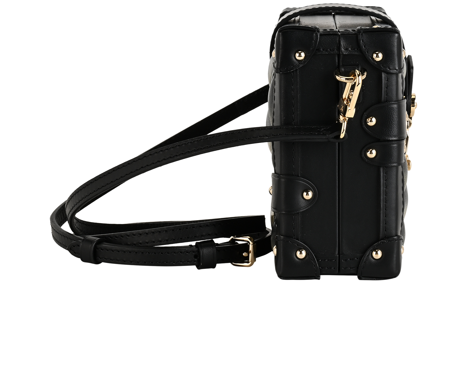 Malletage Petite Malle, &pound;2,700, Handbags, Black, Leather, Side view